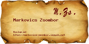 Markovics Zsombor névjegykártya